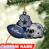 NFL Dallas Cowboys Custom Name Rugby Ball Helmet Custom Shaped Ornament