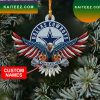 NFL Dallas Cowboys Custom Name US Eagle Custom Shaped Ornament