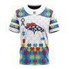 NFL Denver Broncos Custom Name Number Autism Awareness T-Shirt