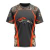 NFL Denver Broncos Custom Name Number Camo Hunting T-Shirt