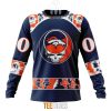 NFL Denver Broncos Custom Name Number Grateful Dead Sweatshirt