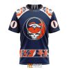 NFL Denver Broncos Custom Name Number Grateful Dead T-Shirt
