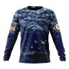NFL Denver Broncos Custom Name Number Honor US Navy Veterans Sweatshirt