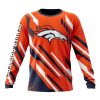 NFL Denver Broncos Custom Name Number MotoCross Concept Sweatshirt