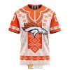 NFL Denver Broncos Custom Name Number Native Pattern T-Shirt