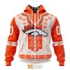 NFL Denver Broncos Custom Name Number Native Pattern Zip Up Hoodie