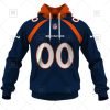 NFL Denver Broncos Custom Name Number Navy Alternate Jersey Pullover Hoodie