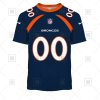 NFL Denver Broncos Custom Name Number Navy Alternate Jersey T-Shirt