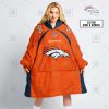 NFL Denver Broncos Custom Name Number Orange Home Jersey Fleece Oodie