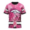 NFL Denver Broncos Custom Name Number Pink Breast Cancer T-Shirt