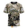 NFL Denver Broncos Custom Name Number Veteran Salute To Service T-Shirt
