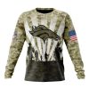 NFL Denver Broncos Custom Name Number Veterans And Families Sweatshirt
