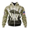 NFL Denver Broncos Custom Name Number Veterans And Families Zip Up Hoodie