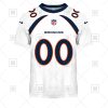 NFL Denver Broncos Custom Name Number White Road Jersey T-Shirt