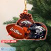 NFL Denver Broncos Custom Name Rugby Ball Helmet Custom Shaped Ornament