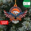 NFL Denver Broncos Custom Name US Eagle Custom Shaped Ornament
