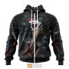 NFL Denver Broncos Halloween Horror Skull Zip Up Hoodie