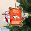 NFL Denver Broncos Santa And Reindeer Custom Shaped Ornament