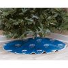NFL Detroit Lions Blue Micro Plush Christmas Tree Skirt