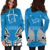 NFL Detroit Lions Blue Women Hoodie Dress