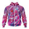 NFL Detroit Lions Breast Cancer Zip Up Hoodie