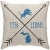 NFL Detroit Lions Cross Arrow Square Pillow Case