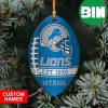 NFL Detroit Lions Custom Name EST 1930 Custom Shaped Ornament