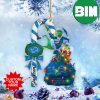 NFL Detroit Lions Custom Name Grinch Candy Cane Custom Shaped Ornament