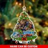NFL Detroit Lions Custom Name Mascot Christmas Tree Shaped Ornament