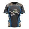 NFL Detroit Lions Custom Name Number Camo Hunting T-Shirt