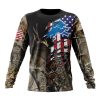NFL Detroit Lions Custom Name Number Camo Realtree Hunting Sweatshirt