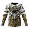 NFL Detroit Lions Custom Name Number Deer Skull And Forest Sweatshirt
