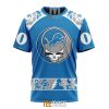 NFL Detroit Lions Custom Name Number Grateful Dead T-Shirt