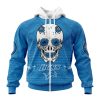 NFL Detroit Lions Custom Name Number Kits For Dia De Muertos Zip Up Hoodie