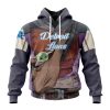 NFL Detroit Lions Custom Name Number Mandalorian And Baby Yoda Pullover Hoodie