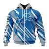 NFL Detroit Lions Custom Name Number MotoCross Concept Zip Up Hoodie