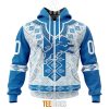 NFL Detroit Lions Custom Name Number Native Pattern Zip Up Hoodie