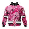 NFL Detroit Lions Custom Name Number Pink Breast Cancer Pullover Hoodie