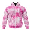 NFL Detroit Lions Custom Name Number Pink Tie-Dye Zip Up Hoodie