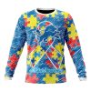 NFL Detroit Lions Custom Name Number Puzzle Autism Awareness Sweatshirt