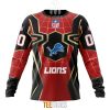 NFL Detroit Lions Custom Name Number Spider Man Sweatshirt