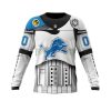 NFL Detroit Lions Custom Name Number Star Wars Sweatshirt