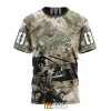 NFL Detroit Lions Custom Name Number Veteran Salute To Service T-Shirt