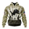NFL Detroit Lions Custom Name Number Veterans And Families Pullover Hoodie