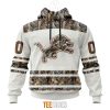 NFL Detroit Lions Custom Name Number White Camo Hunting Pullover Hoodie