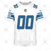 NFL Detroit Lions Custom Name Number White Road Jersey T-Shirt