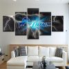 NFL Detroit Lions Thunder 5 Panel Canvas