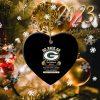 NFL Green Bay Packers Black Heart Shaped Ornament