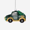 NFL Green Bay Packers Blown Glass Truck Custom Shaped Ornament