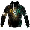 NFL Green Bay Packers Custom Name Number Rose Dragon Zip Up Hoodie